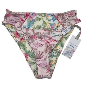 Love Shack Fancy Hurley Swim Cheeky Bikini Bottom Reversible Swimsuit Small NWT